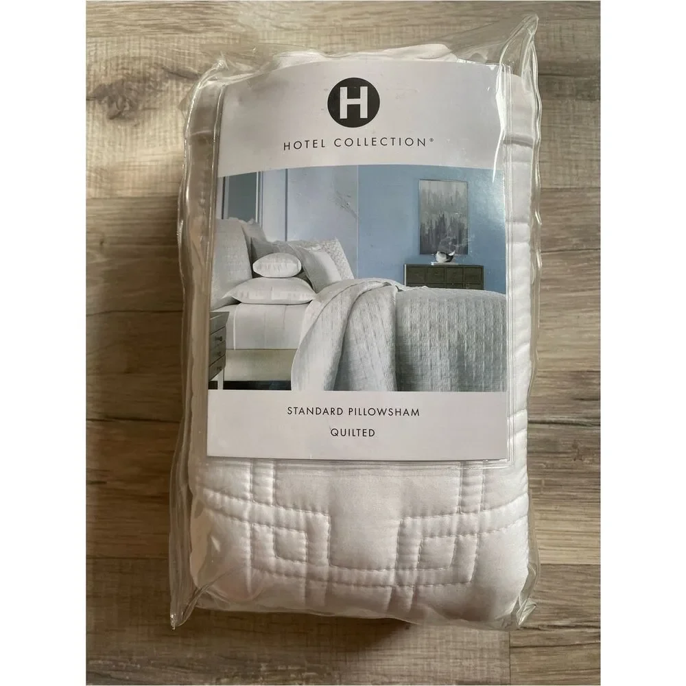 Hotel Collection Quilted Standard Pillowsham - White
